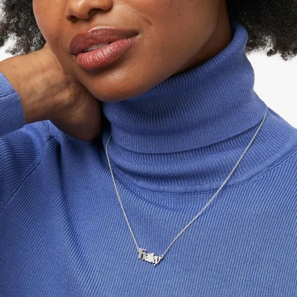 Custom Signature Name Pendant Necklace in 14K Gold