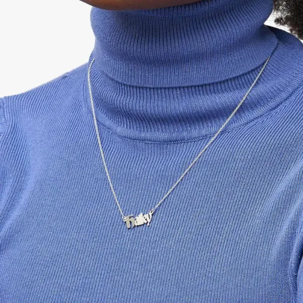 Custom Signature Name Pendant Necklace in 14K Gold