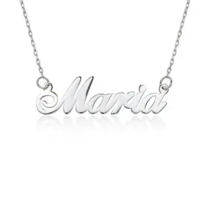 Flourish Custom Name Pendant Necklace in 14K Gold