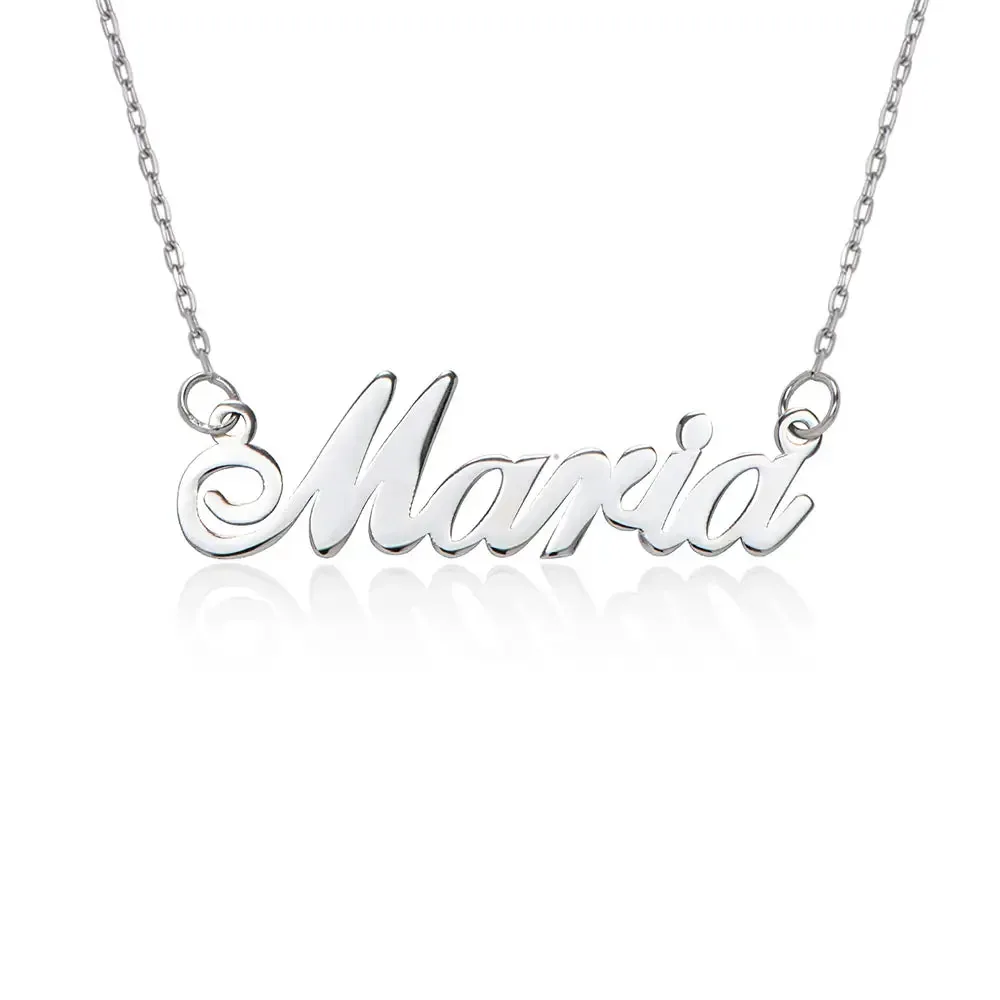 Custom Stylish Name Pendant Necklace in 14K Gold
