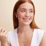 Custom Stylish Name Pendant Necklace in 14K Gold