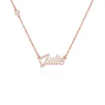 Custom Graceful Name Pendant in 14K Gold