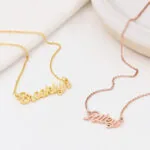 Custom Graceful Name Pendant in 14K Gold