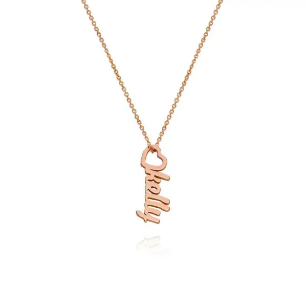 Customize Bold Script Name Pendant in 14K Gold