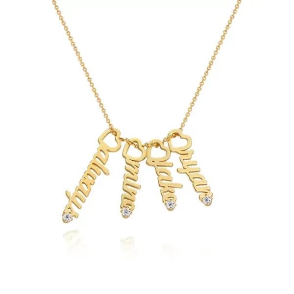 Customize Bold Script Name Pendant in 14K Gold