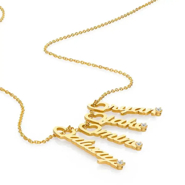 Customize Bold Script Name Pendant in 14K Gold