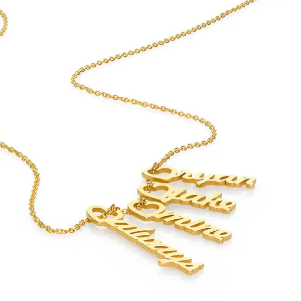 Customize Bold Script Name Pendant in 14K Gold