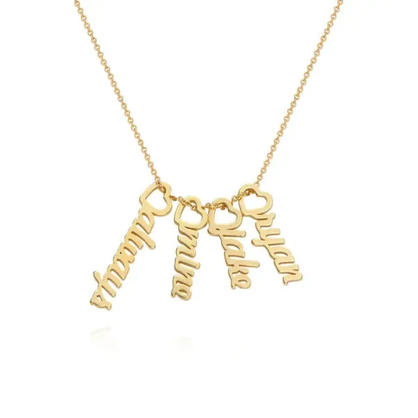 Customize Bold Script Name Pendant in 14K Gold