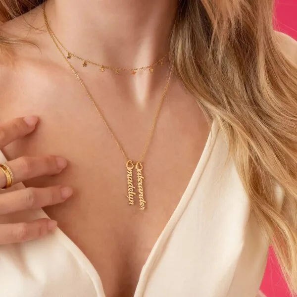 Customize Bold Script Name Pendant in 14K Gold