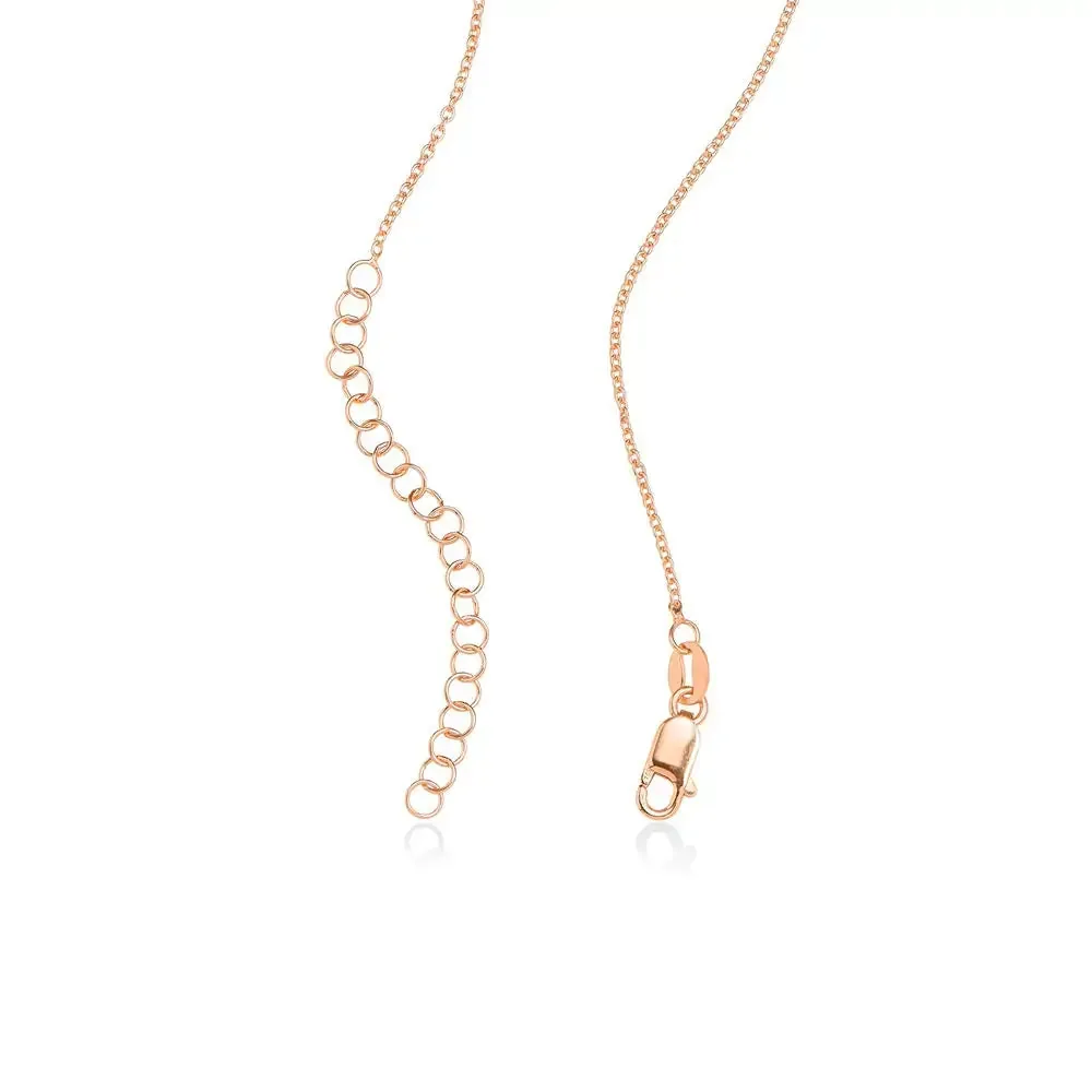 Customize Chic Nameplate Pendant Necklace in 14K Gold