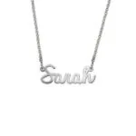 Customize Elegant Script Name Pendant in 14K Gold