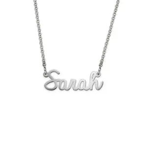 Customize Elegant Script Name Pendant in 14K Gold