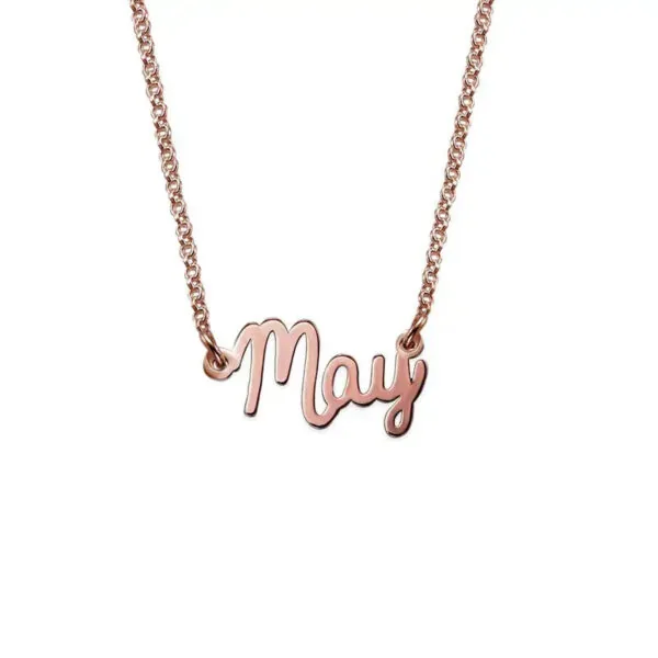 Customize Elegant Script Name Pendant in 14K Gold