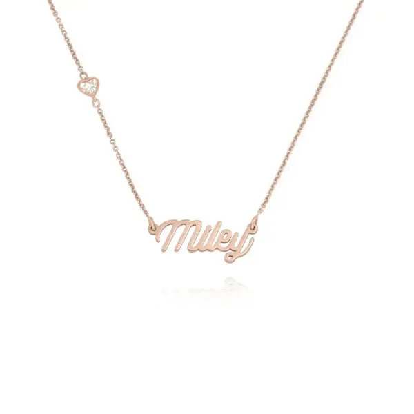 Customize Glamour Name Pendant in 14K Gold