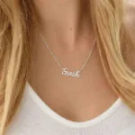 Customize Name Pendant Necklace in 14K Gold