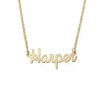 Customize Name Pendant Necklace in 14K Gold