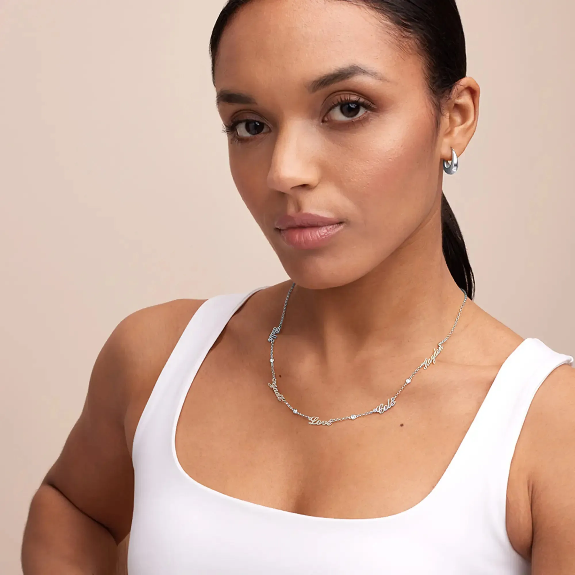 Customize Signature Name Pendant Necklace in 14K Gold