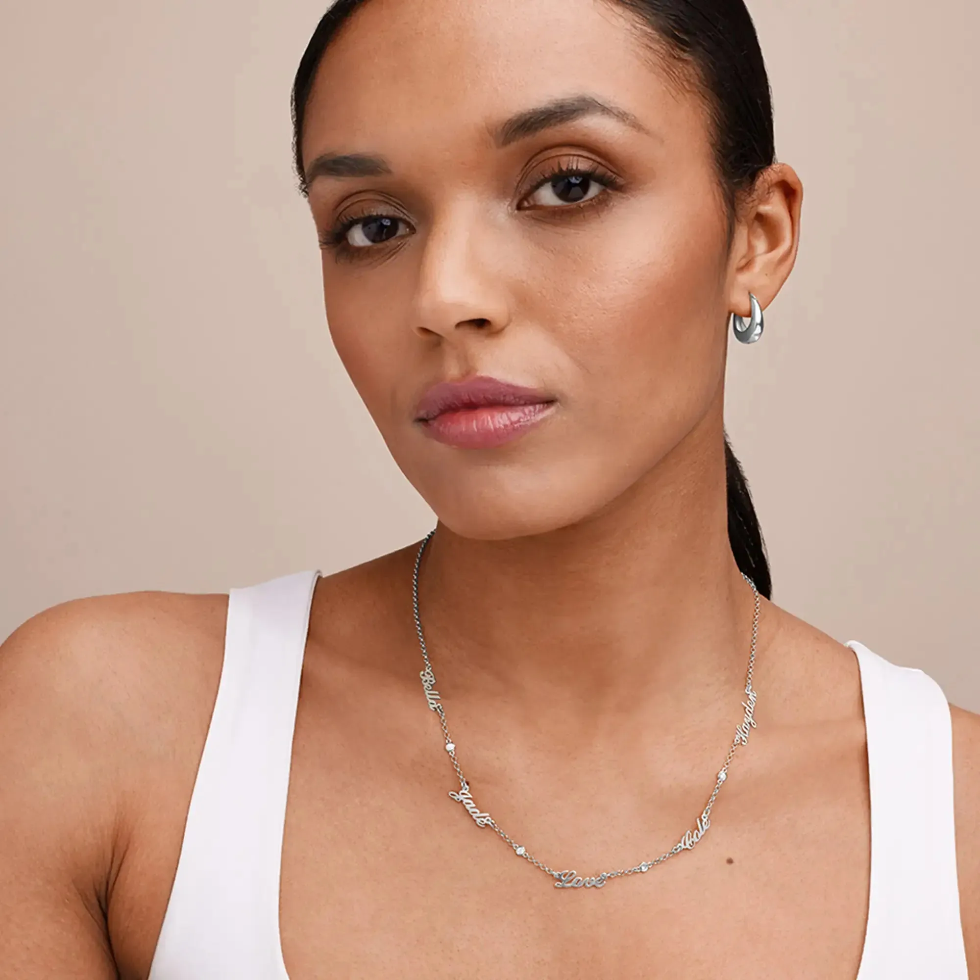 Customize Signature Name Pendant Necklace in 14K Gold