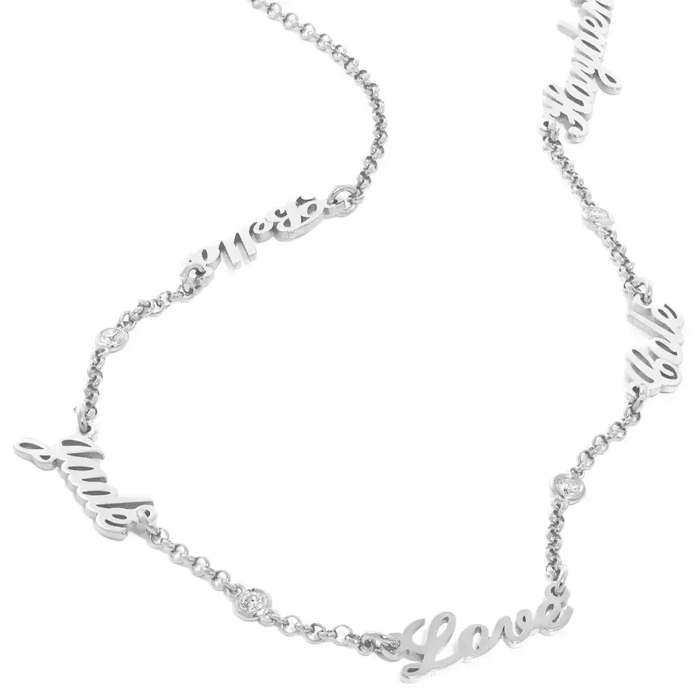 Customize Signature Name Pendant Necklace in 14K Gold