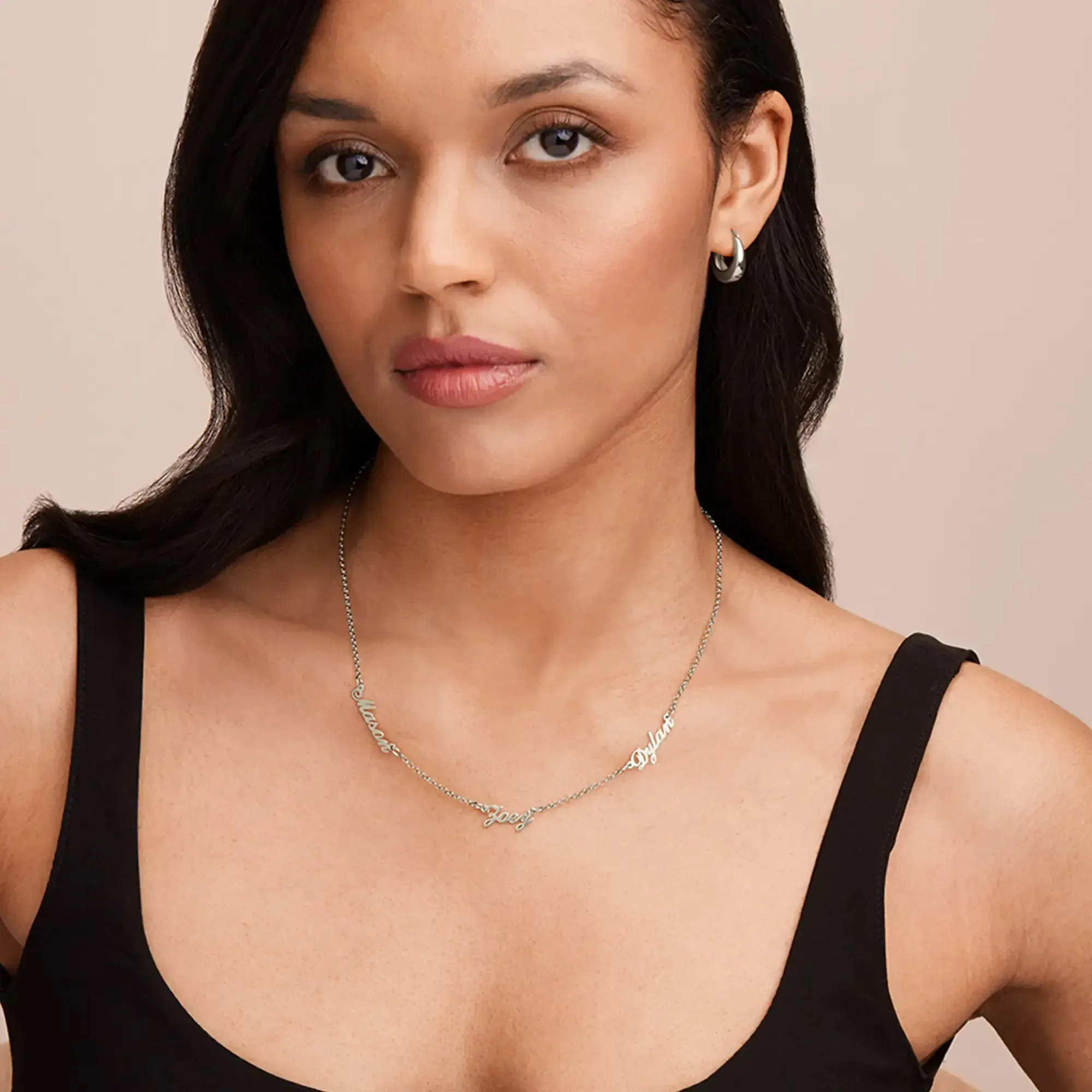 Customize Signature Name Pendant Necklace in 14K Gold