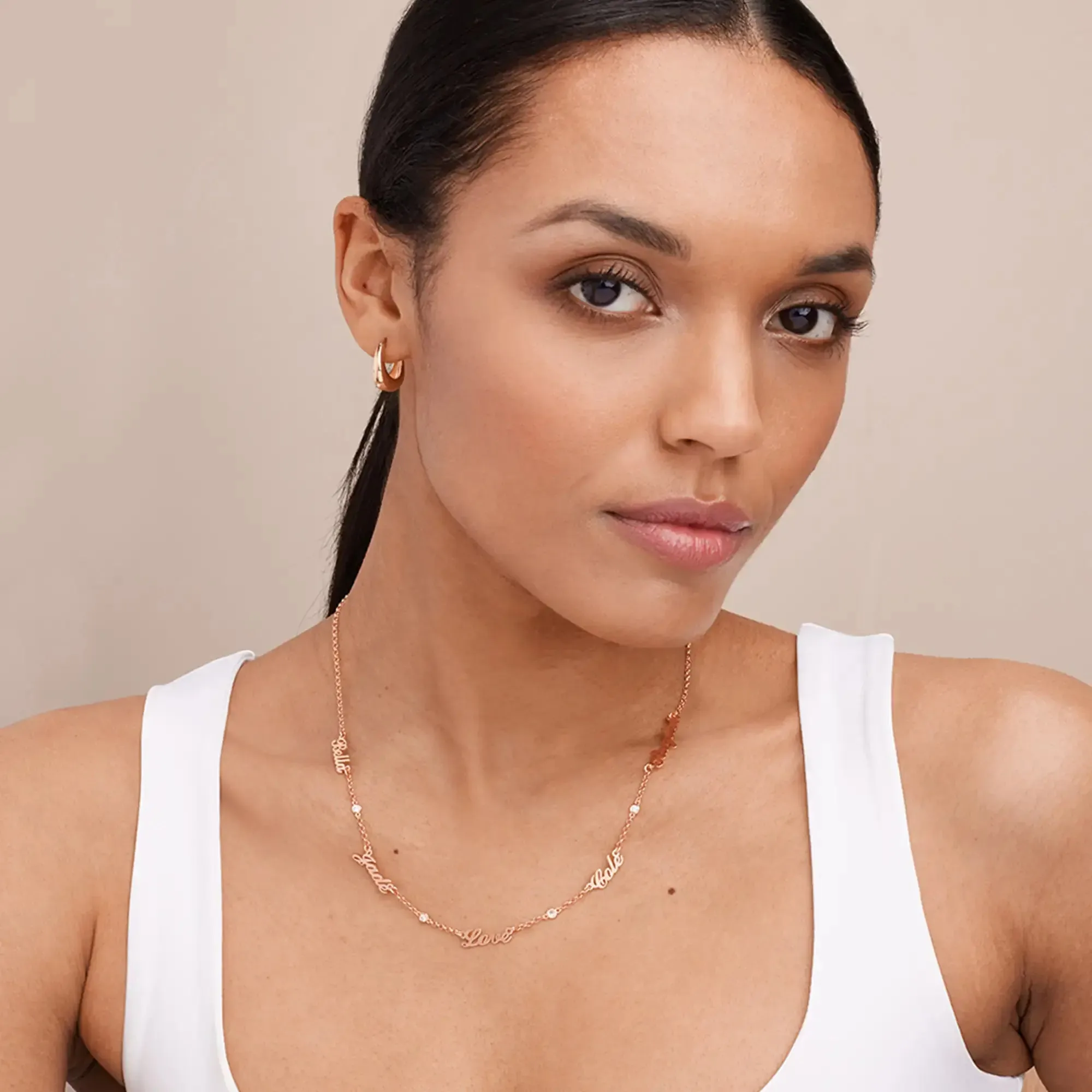 Customize Signature Name Pendant Necklace in 14K Gold