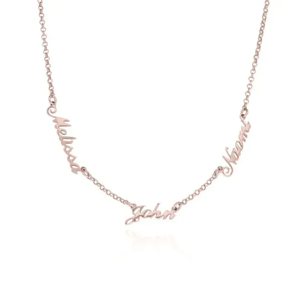 Customize Signature Name Pendant Necklace in 14K Gold