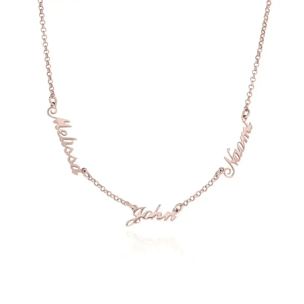 Customize Signature Name Pendant Necklace in 14K Gold