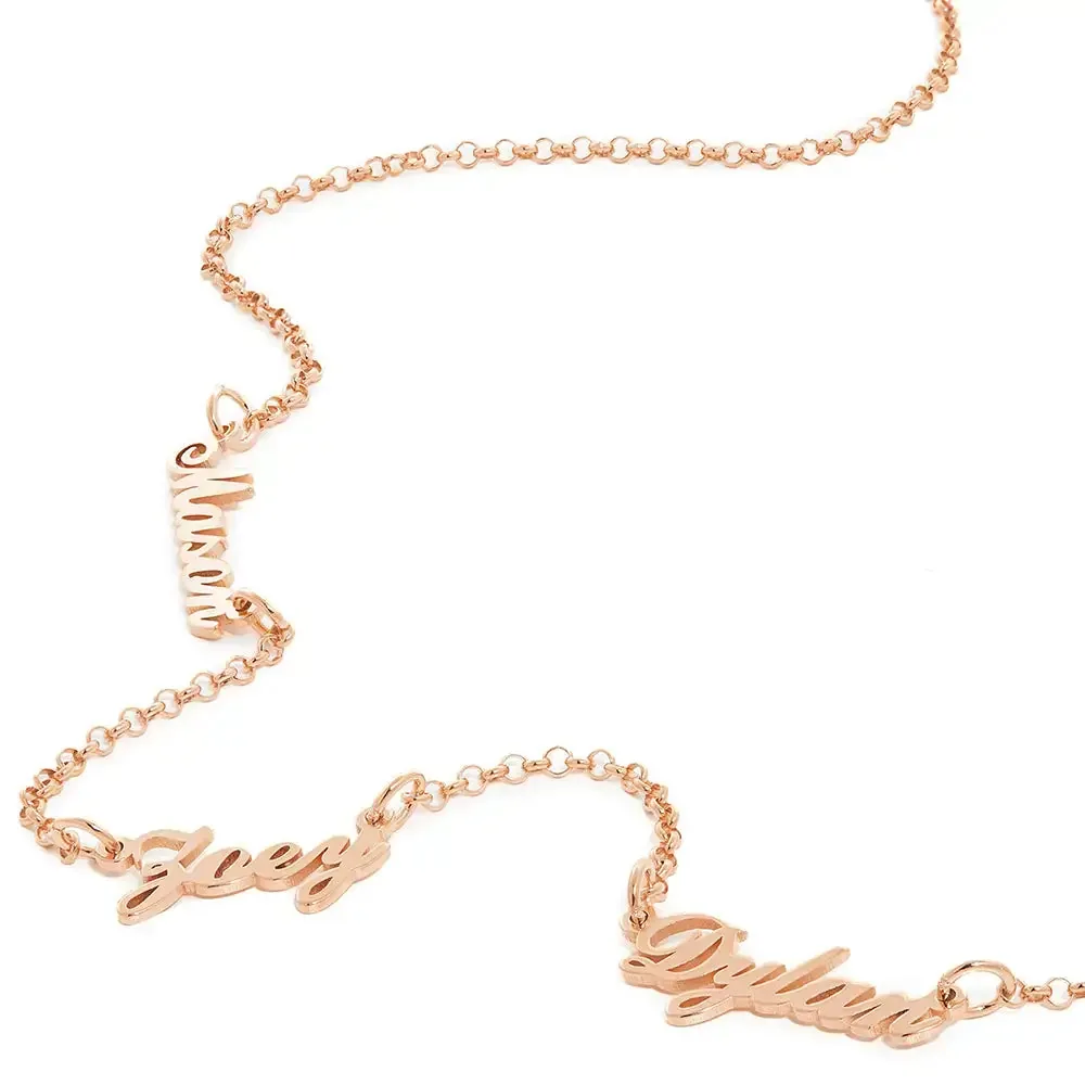 Customize Signature Name Pendant Necklace in 14K Gold