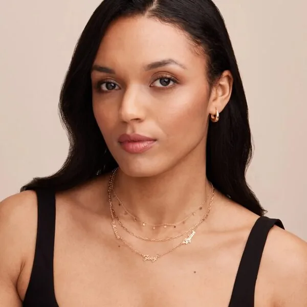 Customize Signature Name Pendant Necklace in 14K Gold