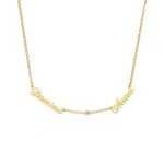 Customize Signature Name Pendant Necklace in 14K Gold