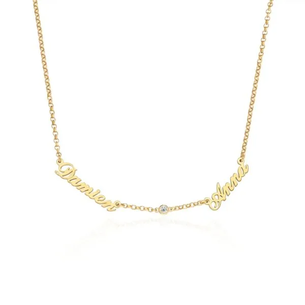 Customize Signature Name Pendant Necklace in 14K Gold