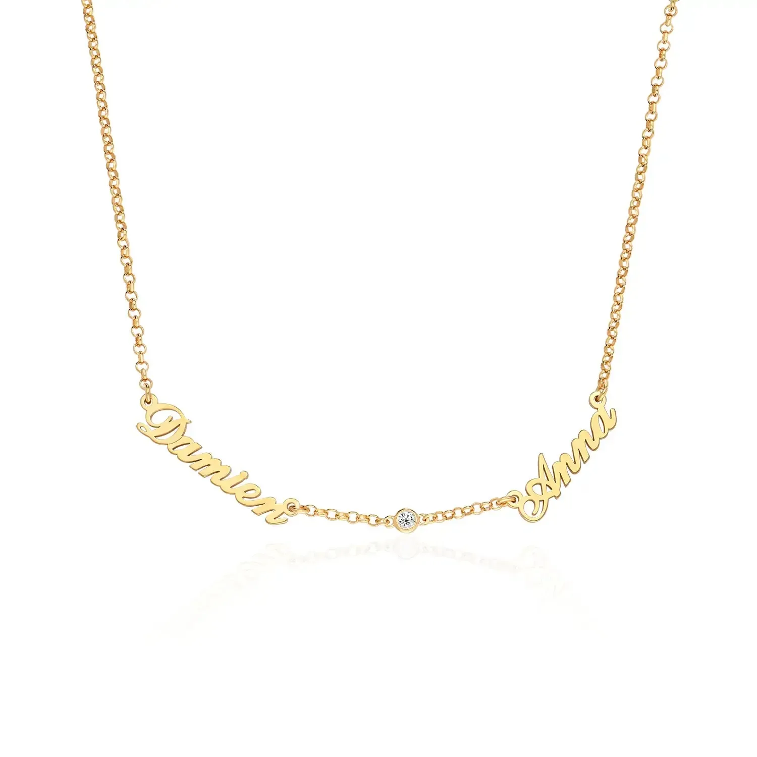 Customize Signature Name Pendant Necklace in 14K Gold