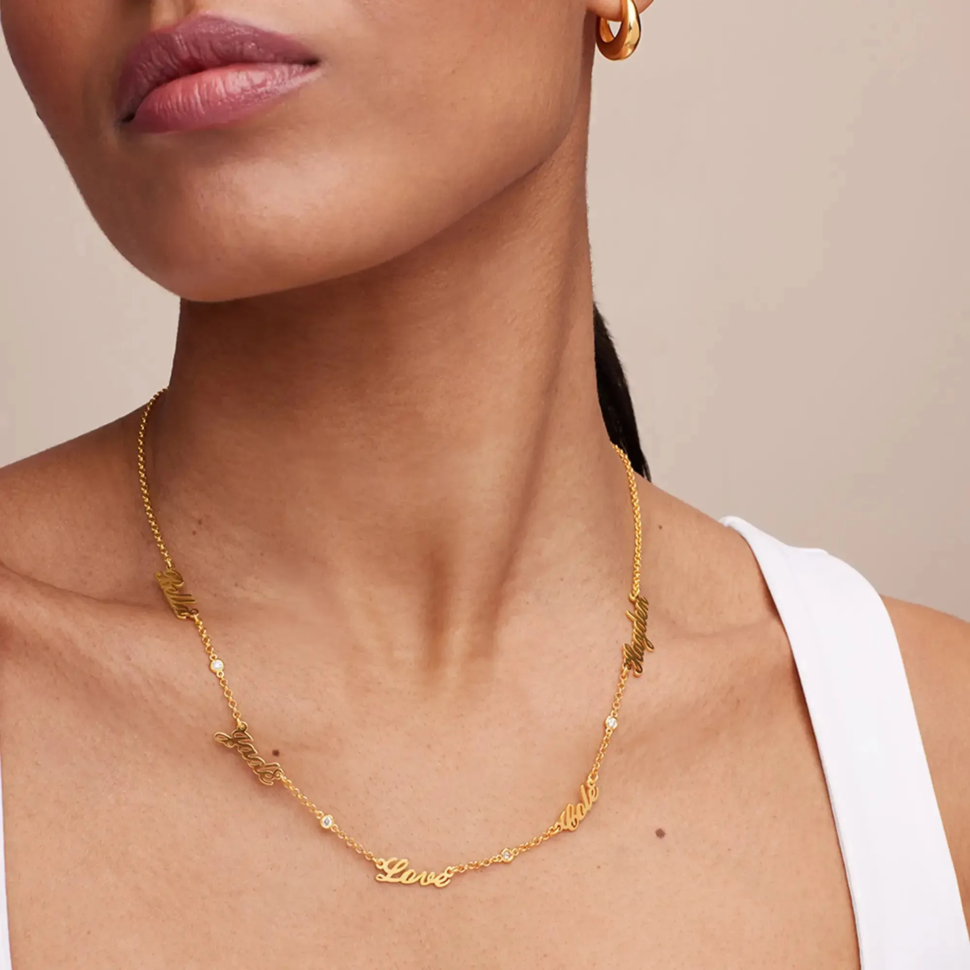 Customize Signature Name Pendant Necklace in 14K Gold