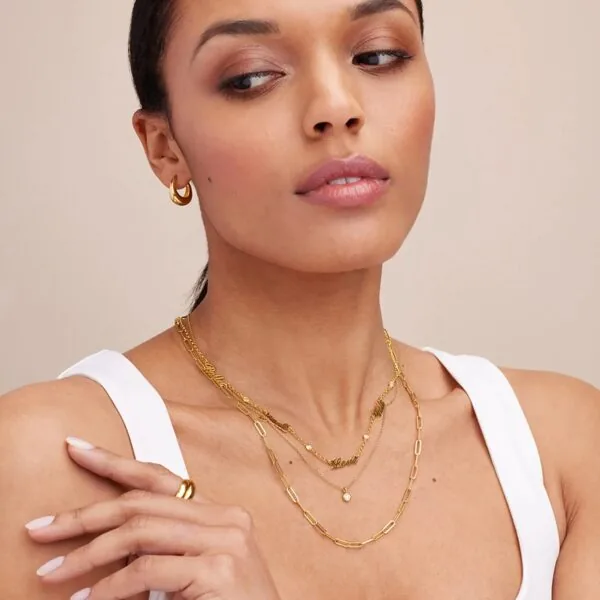 Customize Signature Name Pendant Necklace in 14K Gold