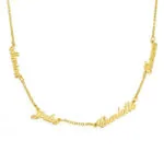 Customize Signature Name Pendant Necklace in 14K Gold