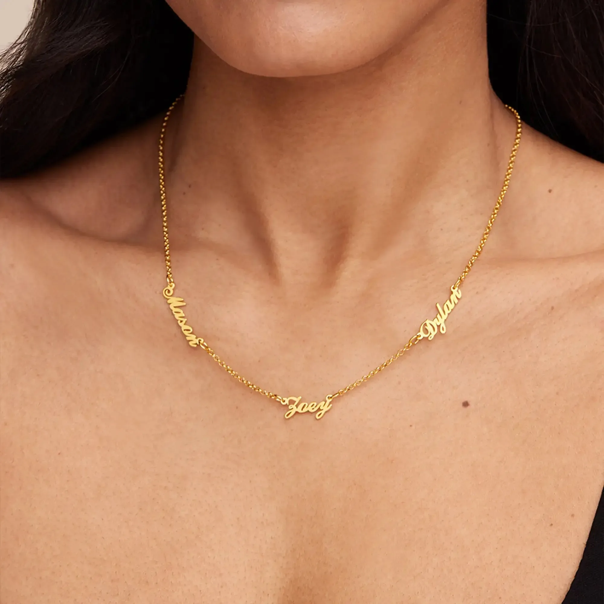 Customize Signature Name Pendant Necklace in 14K Gold