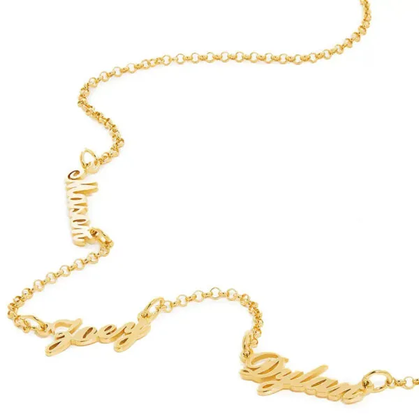 Customize Signature Name Pendant Necklace in 14K Gold