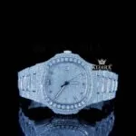 Diamond Markers Baguette Bezel Fully Iced Out Moissanite Watch