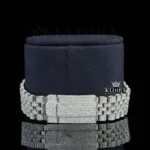 Diamond Markers White Dial Fully Iced Out Moissanite Watch Bracelet View