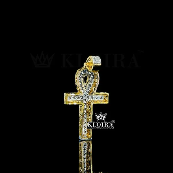 Divine Cross Pendant Closeup Back