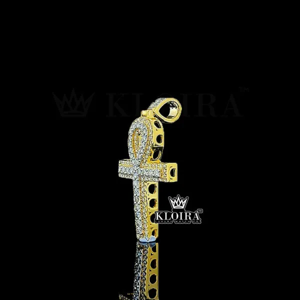 Divine Cross Pendant Closeup Left