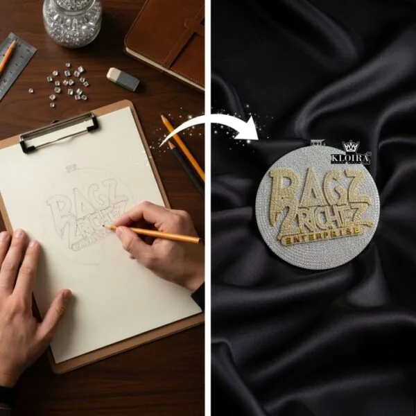 Custom Hip Hop Jewelry Design Deposit - Enterprise Hustle Pendant