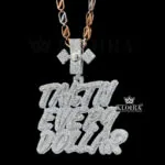 Every Dollar Hustle Pendant Closeup Front