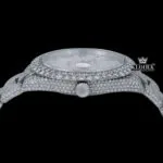 Full Bust Down Red Roman Numerals Moissanite Diamond Watch Crown View
