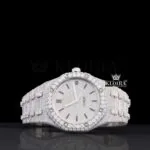 Fully Bust Down Black Stick Markers Moissanite Diamond Watch