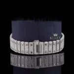 Fully Iced Out Rainbow Roman Numerals Moissanite Diamond Watch Bracelet View