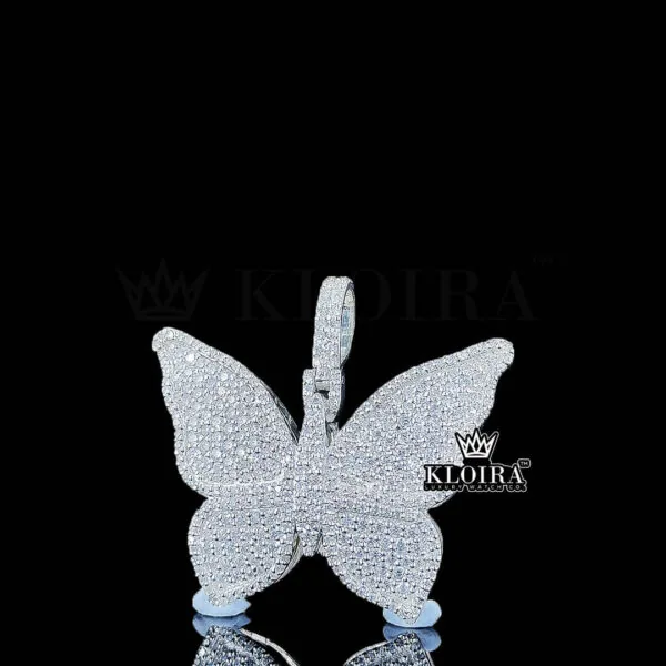 Glimmering Monarch Pendant Closeup Front