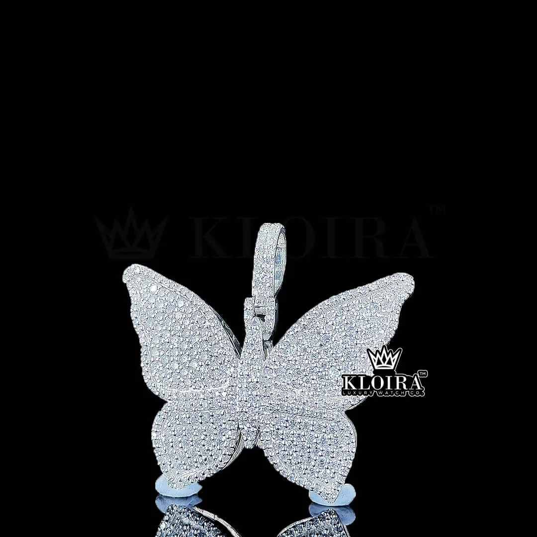 Glimmering Monarch Pendant Closeup Front