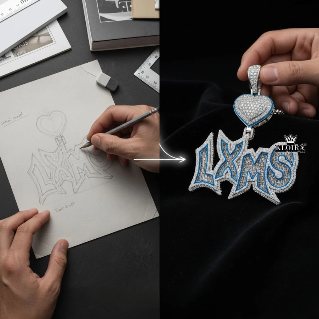 Custom Hip Hop Jewelry Design Deposit - Heartoflxmscharm Fron New