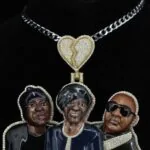 Moissanite Triad Hip Hop Pendant